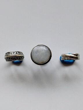 3 sterling silver rings for small fingers